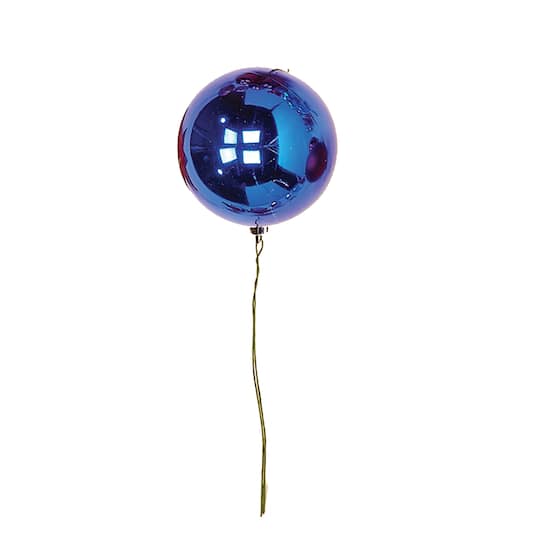 80mm Christmas Plastic Ball on Wire Pick Set